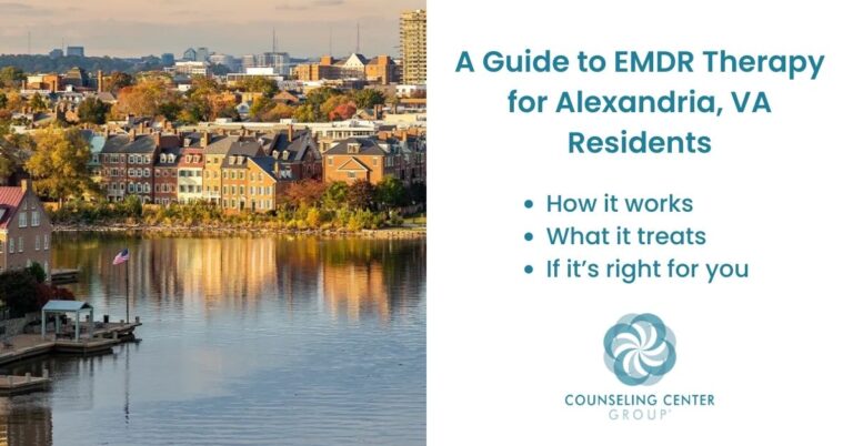 A static image of Alexandria, VA and the title of the blog is EMDR Therapy right for me
