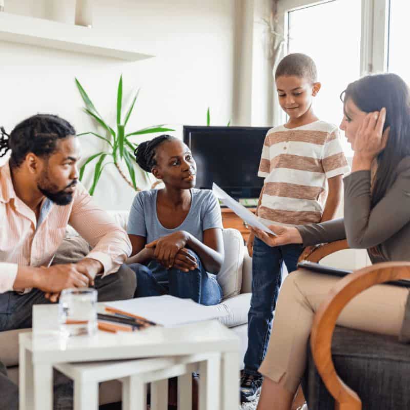 Family therapy session